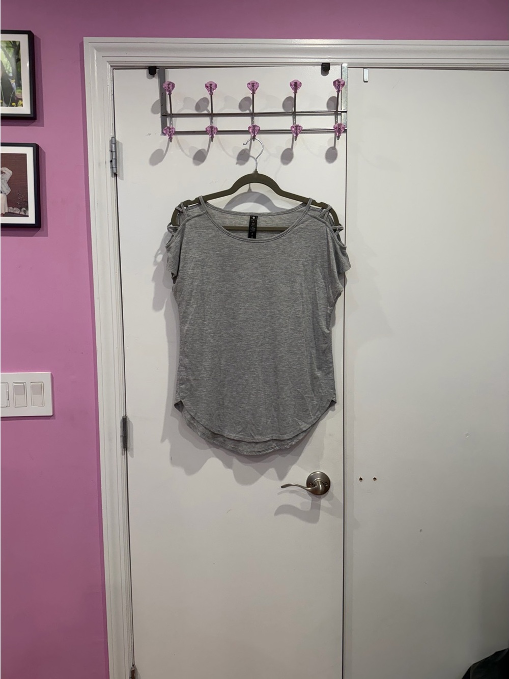 Yogalicious Grey Short-Sleeve Top